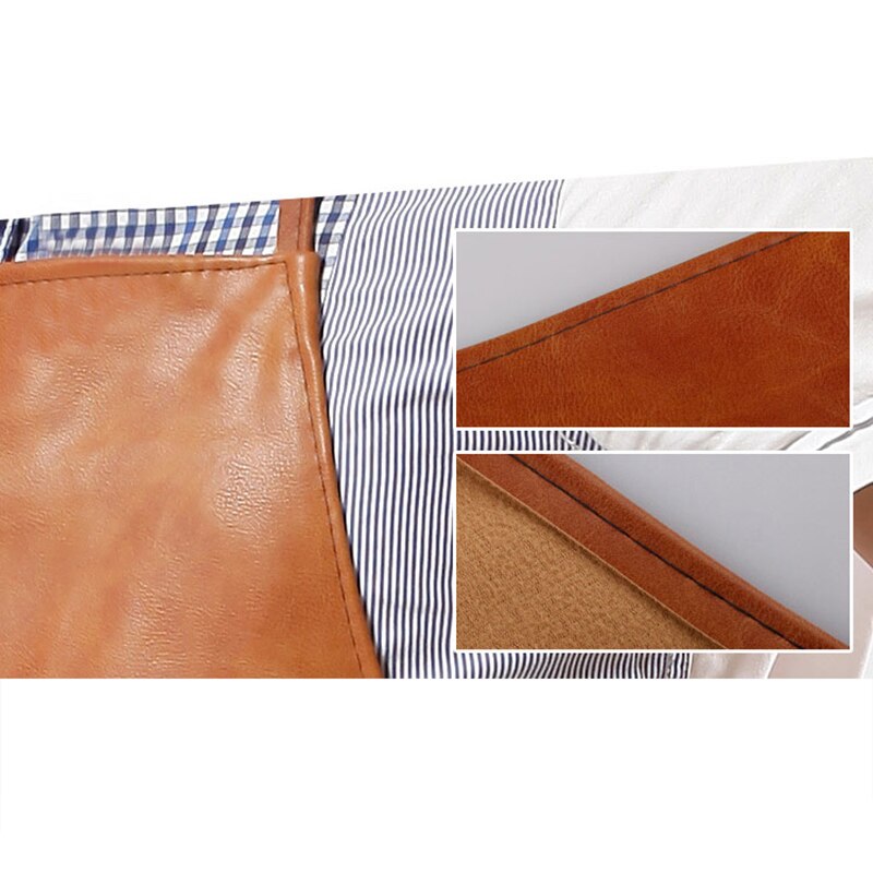 Waterproof Oil-proof Aprons Leather Bib Apron Labor Working Protective Clothing For Canteen Kitchen Restaurants Length 95cm