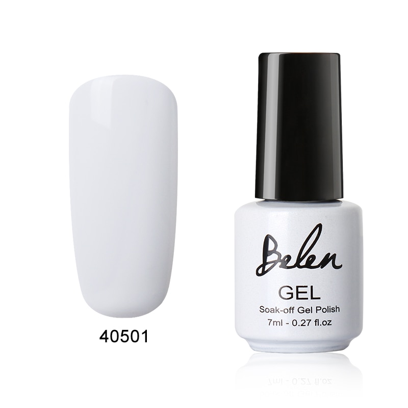 Belen-Juego de puntas de uñas de Gel UV, Set de manicura francesa puro y brillante, conjunto de salón de puntas francesas con esmalte de uñas de Gel de colores UV LED
