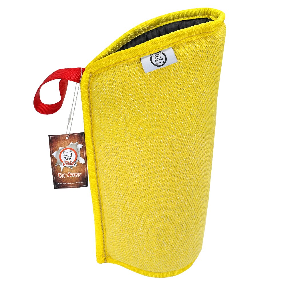 Funda protectora para brazo de mordedura de perro, herramienta Entrenamiento de mascotas para morder para perros medianos y grandes, perro policía, pastor alemán Pitbull,: YELLOW