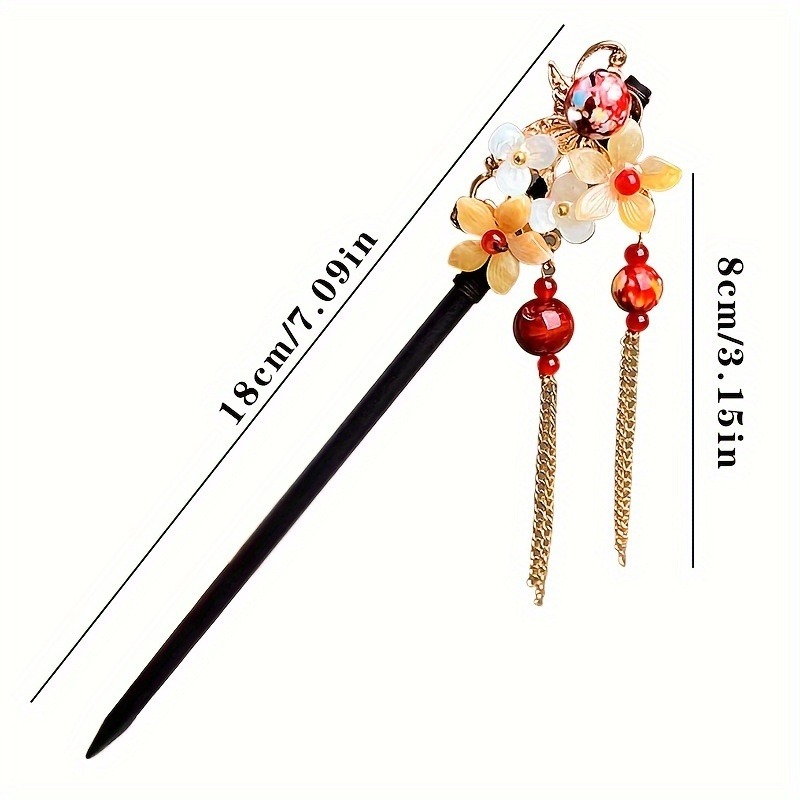 1pc elegante impostato di forcine in legno semplice fascia in tinta unita strumento per avvolgere i capelli accessori per abiti Hanfu accessori per capelli da donna