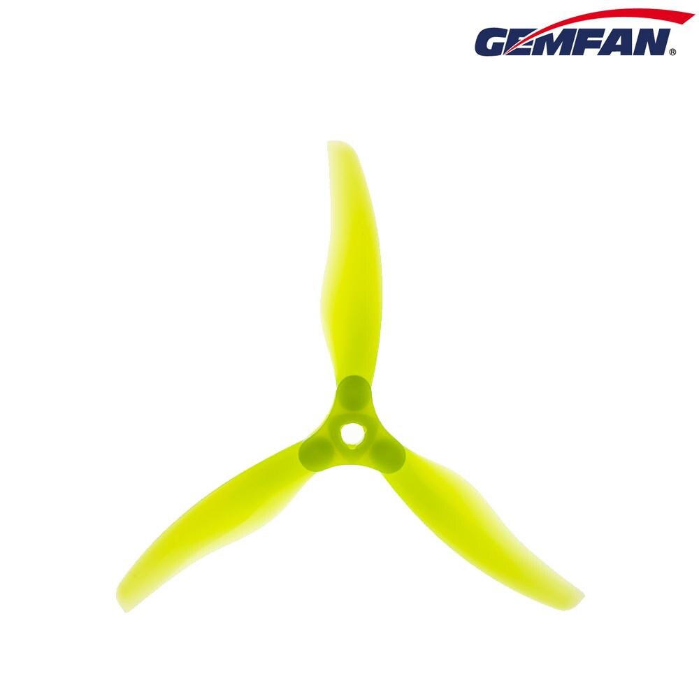 10Pairs GEMFAN Floppy Proppy F5135 F6030 5.1/ 6inch Foldable 3-Blade Propeller for FPV Freestyle Long Range 4/6S 5/6inch Drones: F5135 Yellow