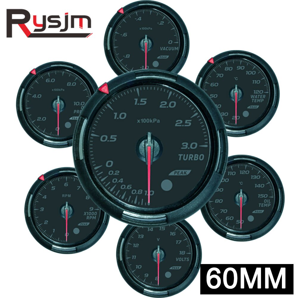 64 Kleuren 60Mm Turbo Boost Manometer Auto Toerent... Grandado