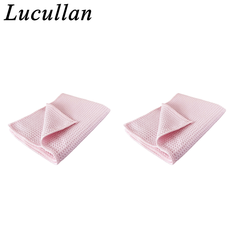 Lucullan Auto Care Super Water Magneet Microfiber Drogen Handdoek Wafel Weave Voor Autoglas Verf Schermreiniging: WIT