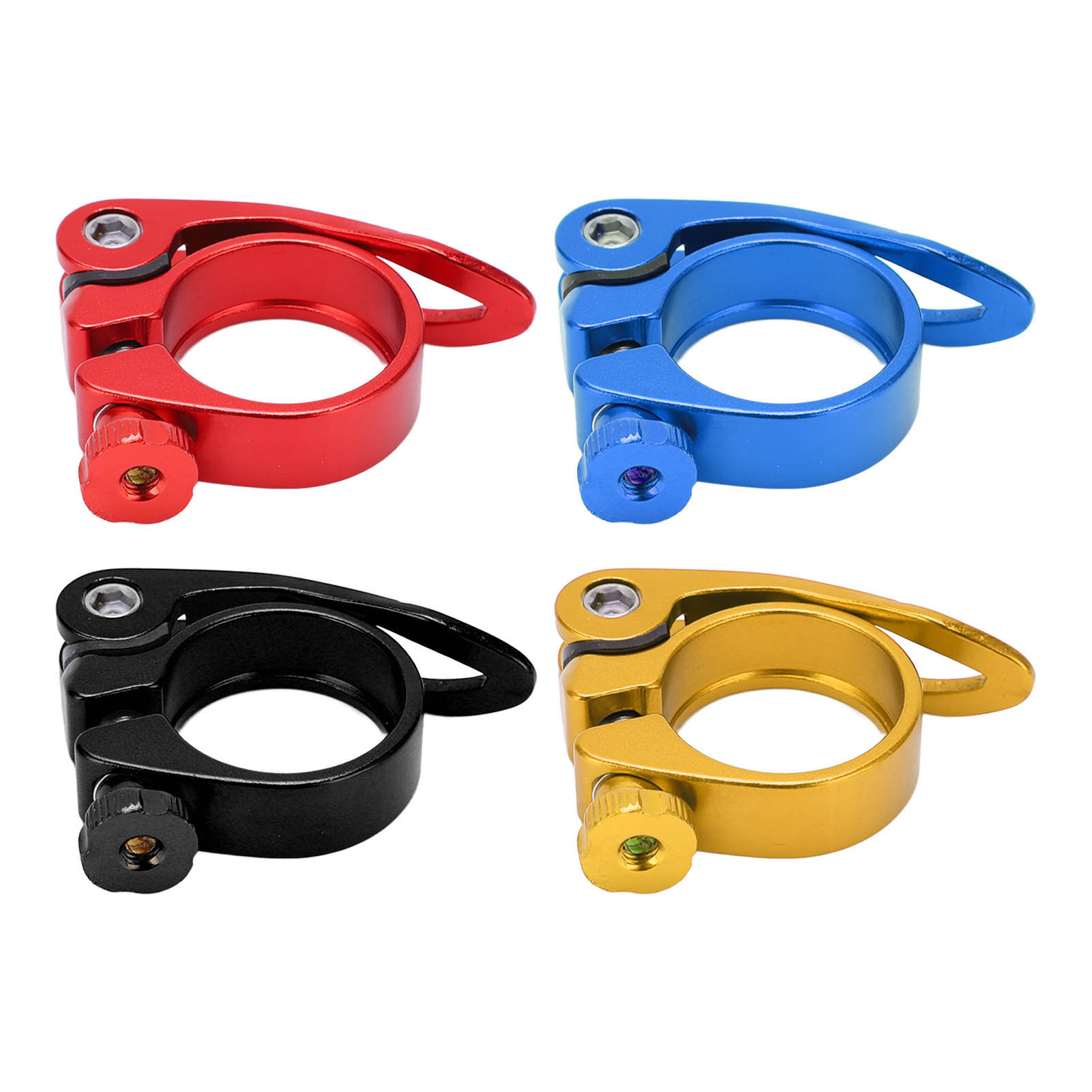 Mtb Bike Zadelpenklem Quick Release Zadel Pole Clip Aluminium Legering Fiets Zadelpen Clip Mount 31.8Mm 34.9Mm