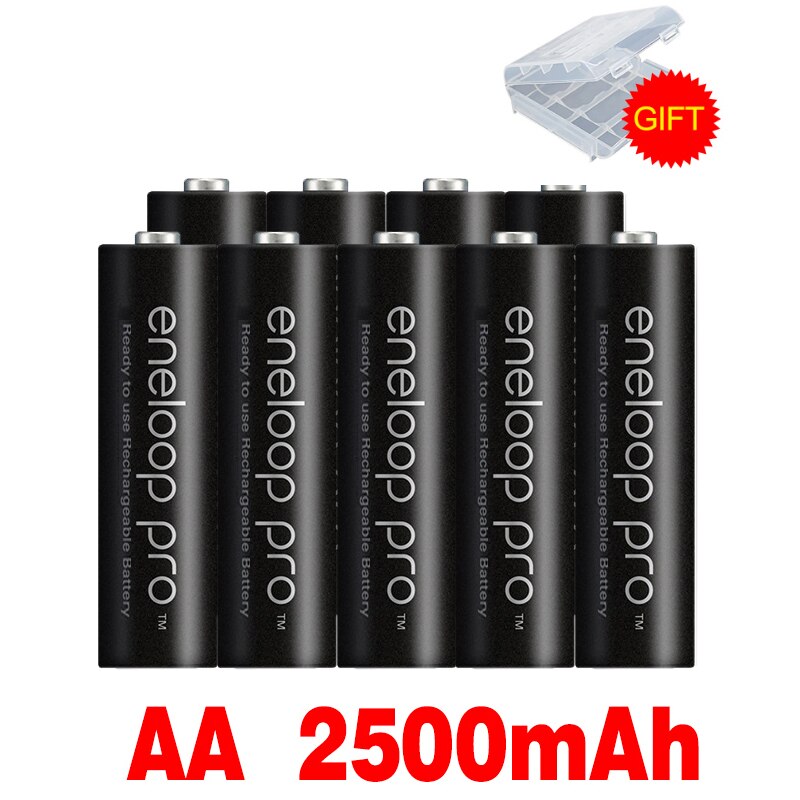 100% Originele Voor Eneloop Aa Batterij 2500 Mah 1.2 V Ni-Lintern Camera Speelgoed Aa Pre Opgeladen Batterij + 1.2 V Aa Charger