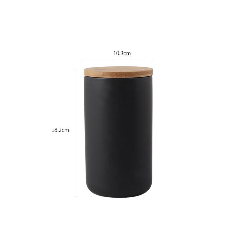 260 ml/800 ml/1000 ml Keramiek Beknopte Opslag Jar Flessen Met Deksel Ronde Thee Caddy Dozen Keuken voedsel Container Home Decor: 3