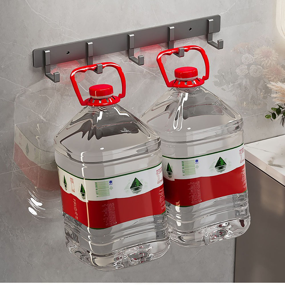 Perchero de pared para el hogar, ganchos negros para colgar ropa, colgador de toallas, gancho para bata de baño, accesorios de cocina de alta resistencia