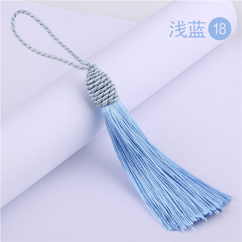 15cm Silk Tassel Fringe Sewing Bang Tassel Trim Key Tassels for Silk Tassels DIY Embellishment Curtain Accessories Parts: color 18