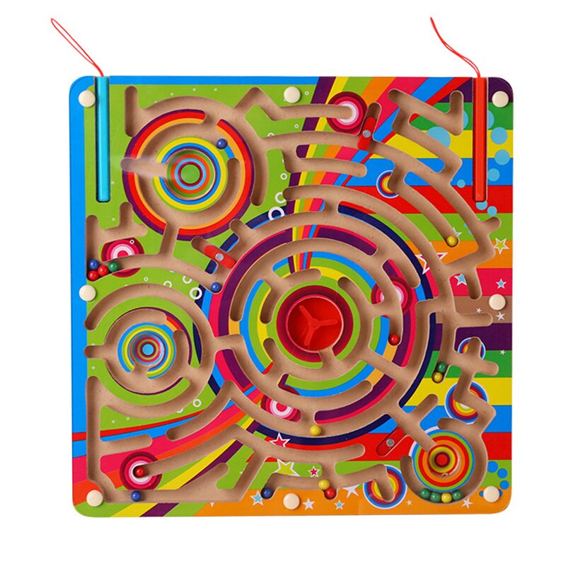 Große Größe Ebene Würfel Puzzle Labyrinth Spielzeug Spiel Holz Magie Spiele Magnet Für freundlicher Erwachsene Würfel Puzzle Bildung Gleichgewicht Magnetische Labyrinth
