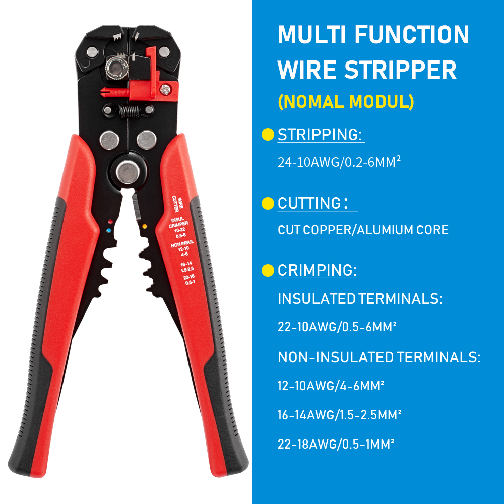 Electrician Wire Tool Cable Wire Stripper Cutter Crimper Automatic Crimping Stripping Plier
