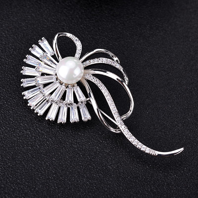 Rode Bomen Veer Broche Pin Met Luxe AAA Zirconia Stone Broches Jas Accessoires Voor Dames