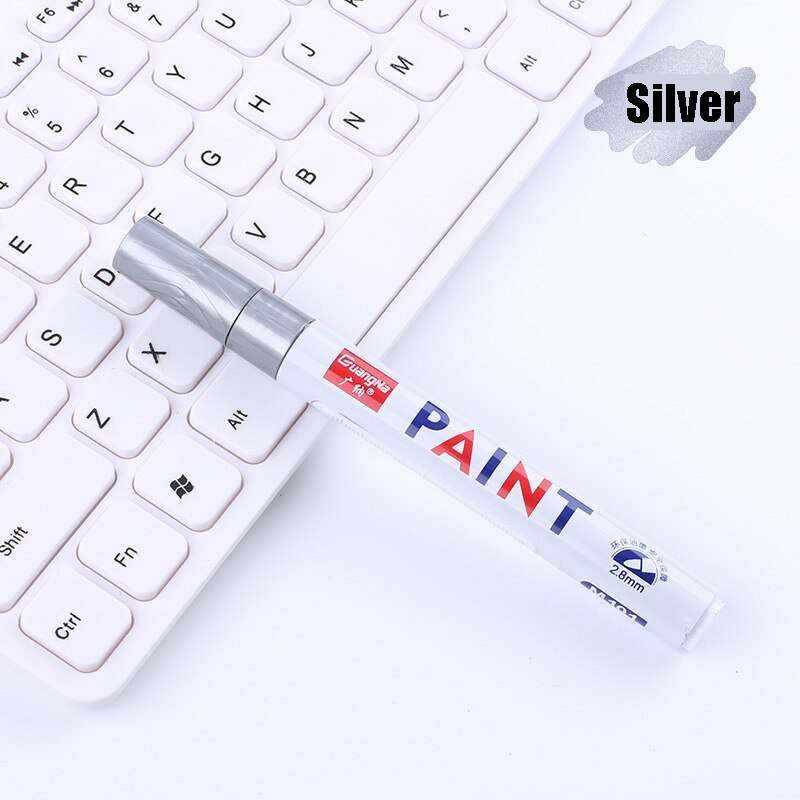 fliesen Marker reparatur Zauberstab Kuli weiß zement Marker geruchlos ungiftig geeignet autolack Marker stifte für fliesen fußboden fliesen: Silber-