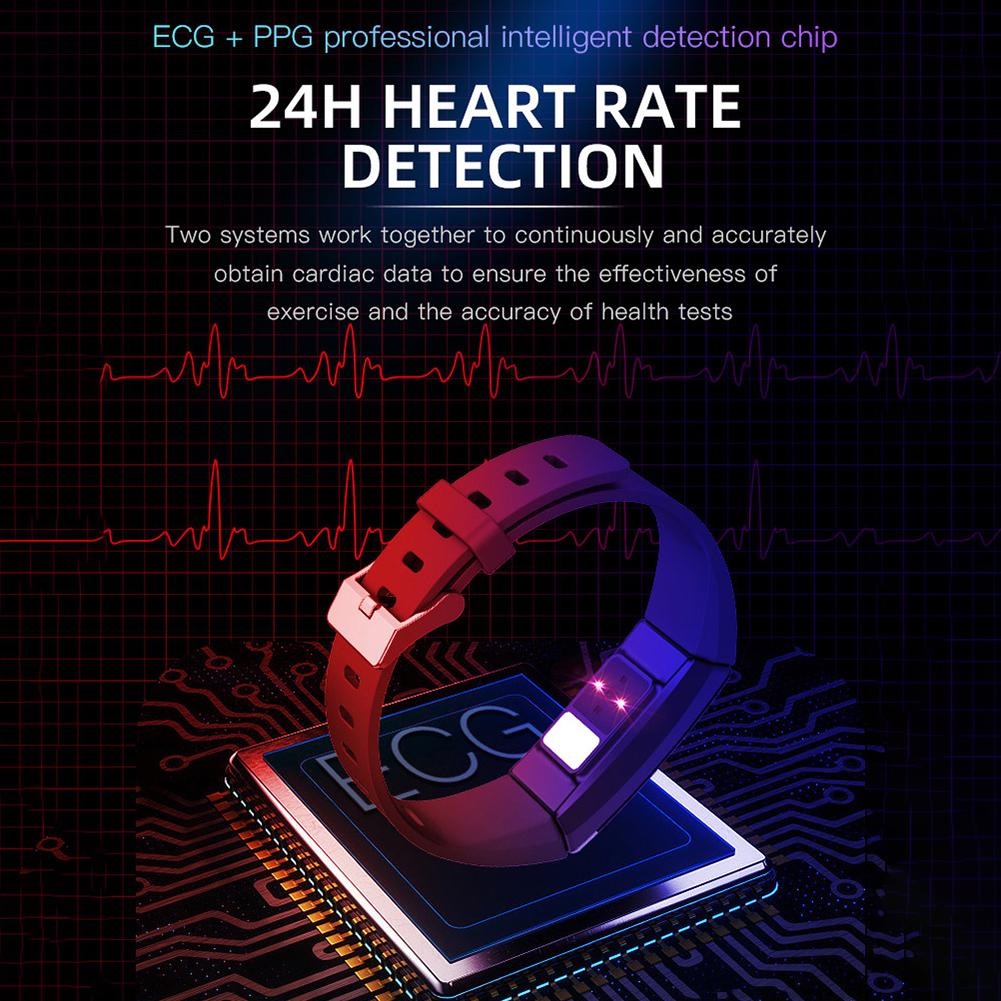 Smart Bracelet Y91 - Wodoodporna IP68 Smartwatch EKG PPG HRV Tętno - Ciśnienie Krwi - Przypomnienie WhatsApp