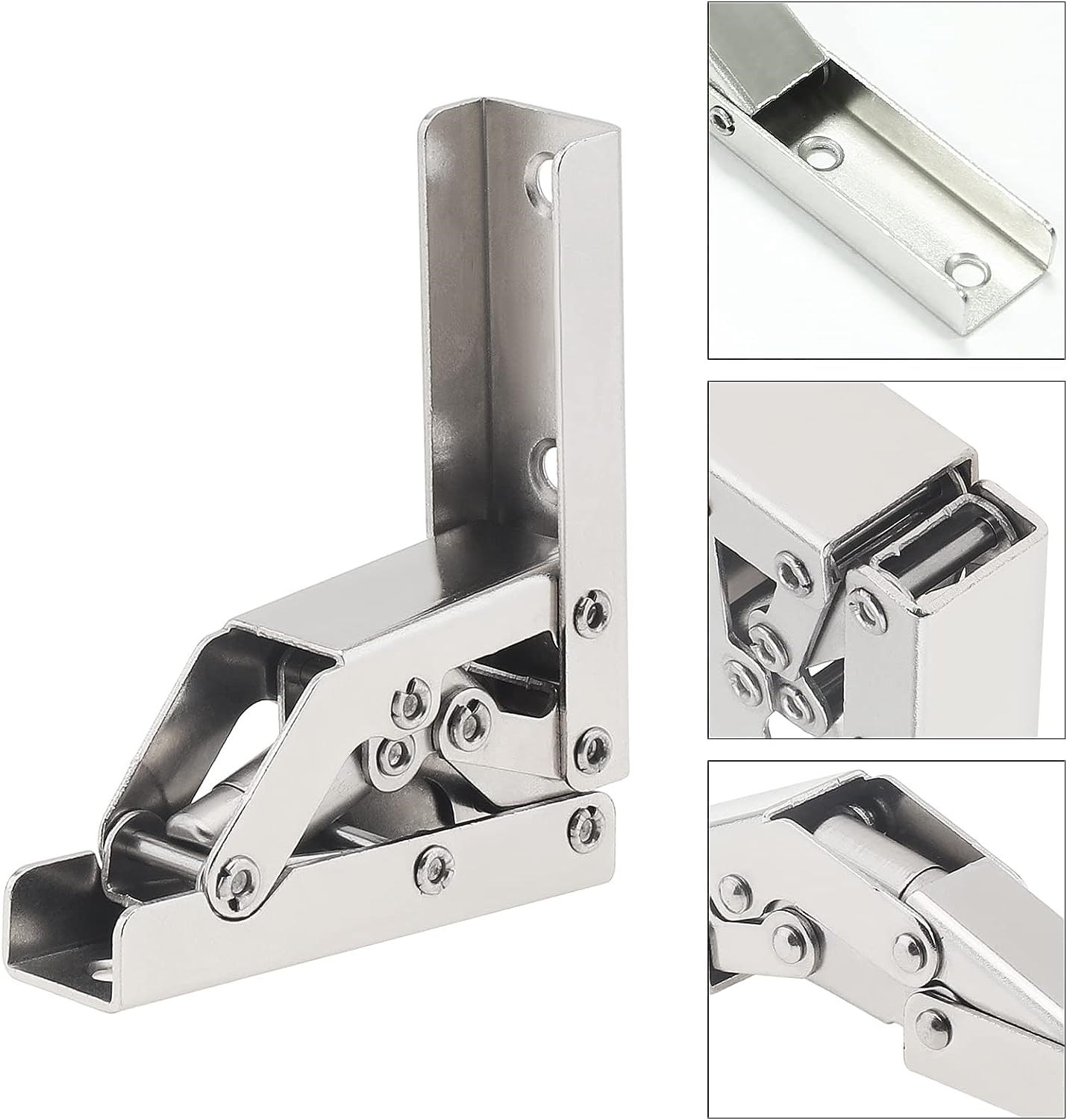 4/2 Pieces Folding Hinges 90 Degree Self-Locking Folding Hinges Table Leg Bracket 180 Degree Furniture Accessories