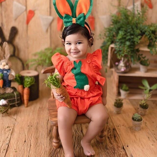 Rüschen kurzarm unisex neugeborenen baby bunny strampler Ostern Kleidung strampler