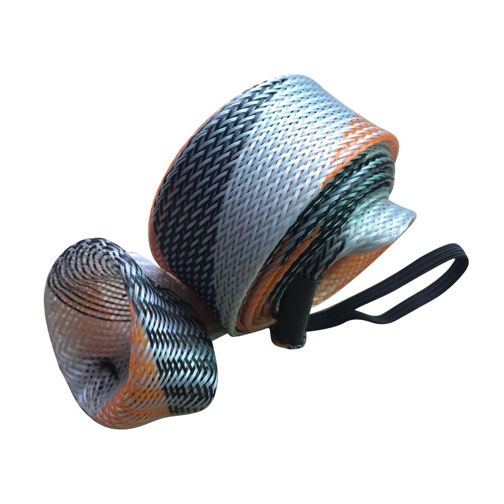 Housse de canne à pêche maille tressée coulée filature manche de poteau de pêche chaussette gant protecteur sac sac de matériel sac en Nylon: Bleu