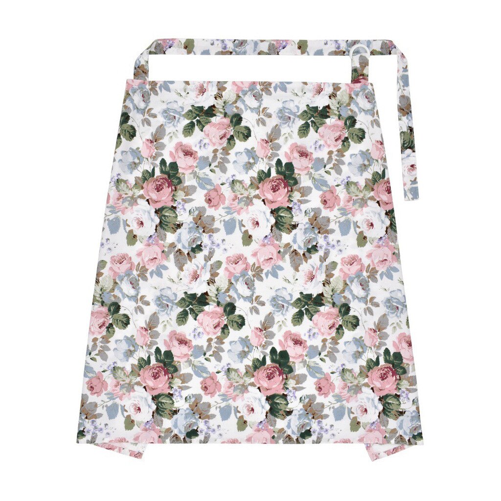 Baby Baby Borstvoeding Mum Strip Print Verpleging Cover Uier Schort Sjaal Verpleging Cover Deken Zonnescherm: White