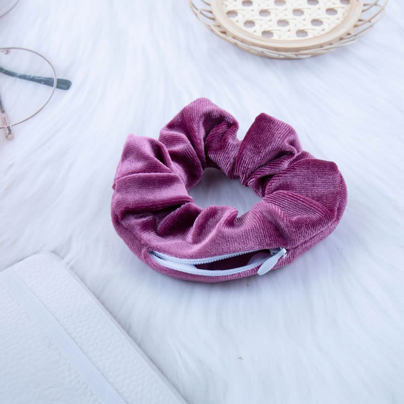 Chouchou pour cheveux avec attache pour cheveux Secret Sight ⁣ ⁣ ⁣ ⁣ Compartiment de rangement caché avec poche de rangement zippée, conteneur sûr de détournement de voyage: YELLOW