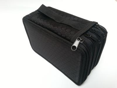 Estuche para lápices de 4 ° piso, colorido, gran capacidad, material escolar, papelería, , caja de lápices estuche, bolsa para lápices: Black