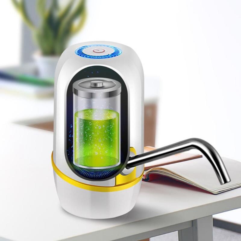 Usb Wireless Smart Electric Water Pump Dispenser Bottle Portable Beverage Suction Automatic Suction Pump For Home Travel White