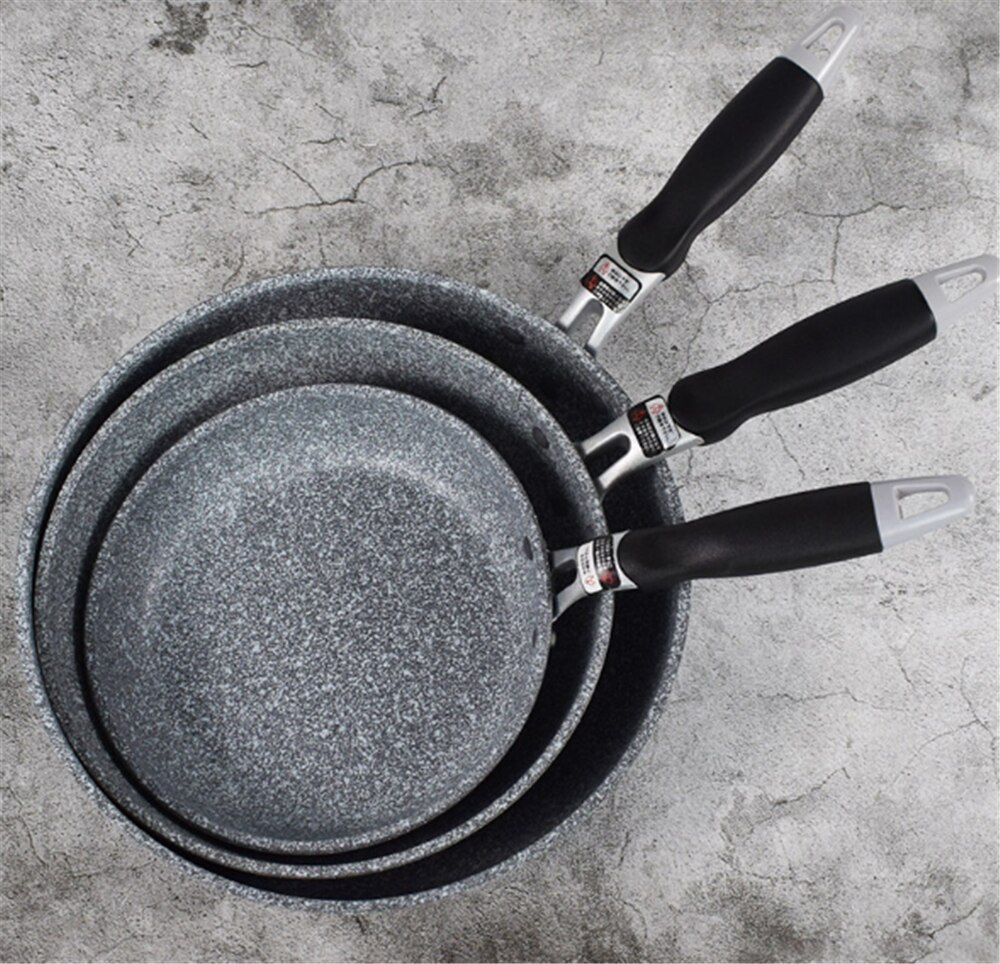 Non-stick Koekenpan Maifan Stone Wok Aluminium Pan Pannenkoek Ei Steak Koekenpan Pot Pizza Panckae Pannen Koken gereedschap 26/28Cm