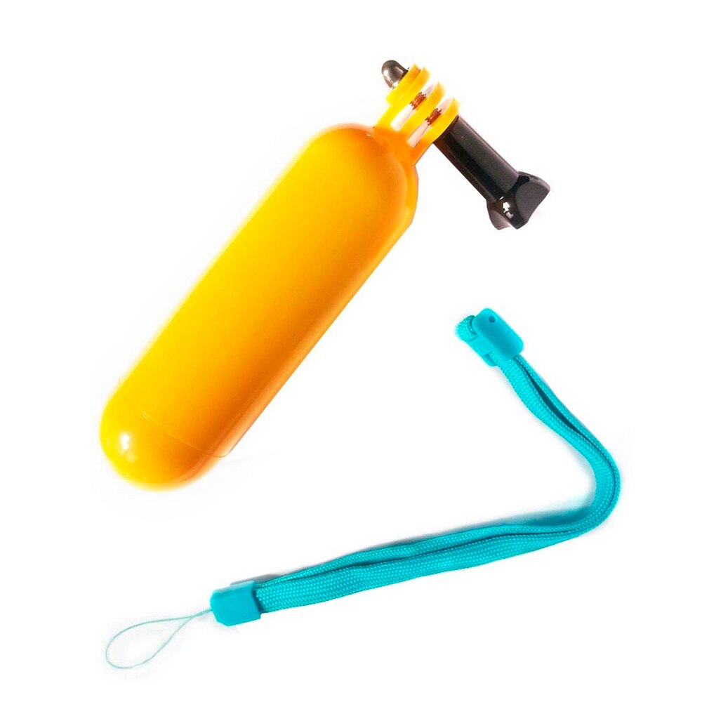 Hand float for GoPro Hero 3 + 3 2 1 in yellow color. Floating selfie stick for camera.