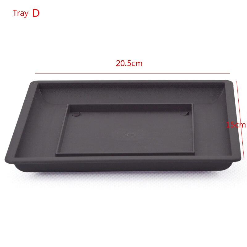 Pot de fleurs en plastique pour Imitation, balcon carré, bol à bonsaï pour pépinière et jardinière rectangulaires, Pots de fleurs à fond du plateau: Tray D