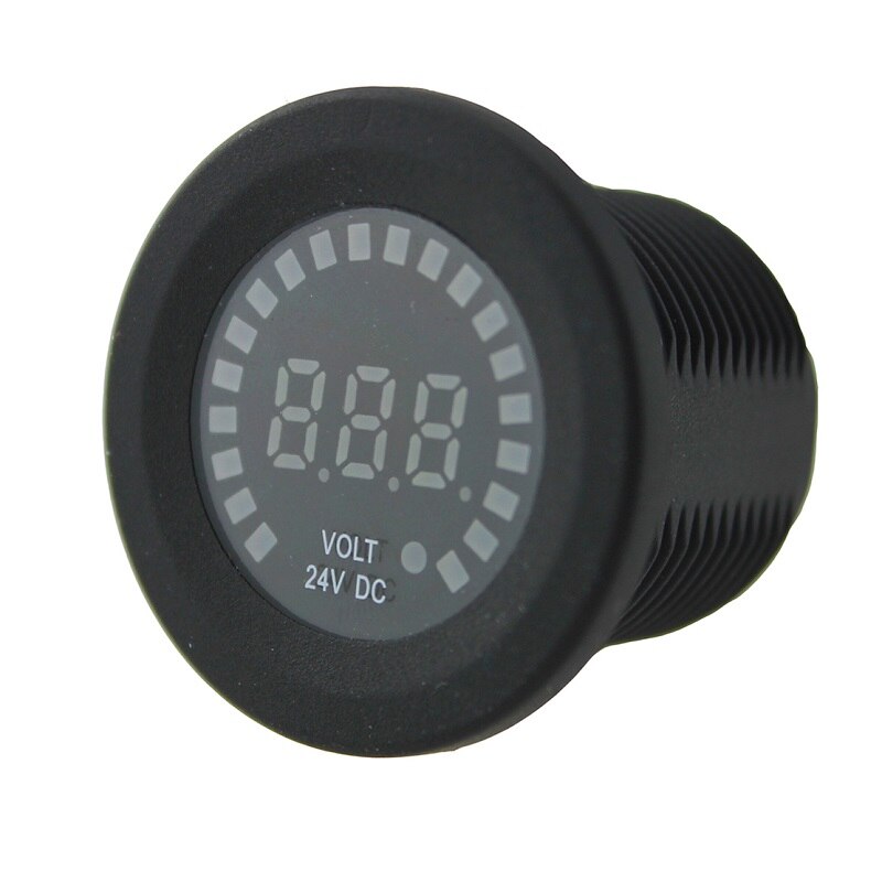 Professionele 24 v Auto Motorfiets Universele Voltmeter LED Display Auto Waterdichte Digitale Voltmeter met Voltage Waarschuwing
