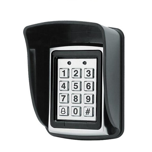 Rfid metal adgangskontrol em kortlæser tastatur 1000 brugere dørklokke 125 khz kortlæser tastatur til dør adgangskontrol system: Ac og conver