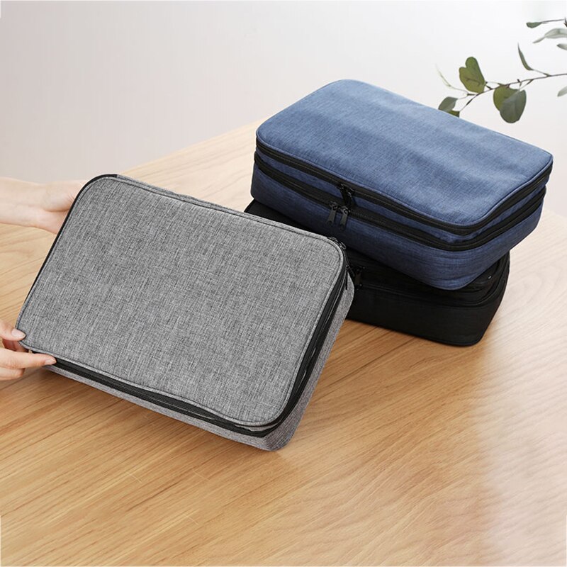 Portable Large Capacity Document Bag Password Lock File Folder Ticket Bag for Home Travel Organizer Storage Supplies Duffle Bag