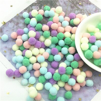 Multi size mix färg pompoms päls hantverk gör det själv mjuka pom poms bollar bröllop dekor lim på tyg tillbehör 8/10/15/20/25/30mm 20g: Varm 8mm blanda 20g
