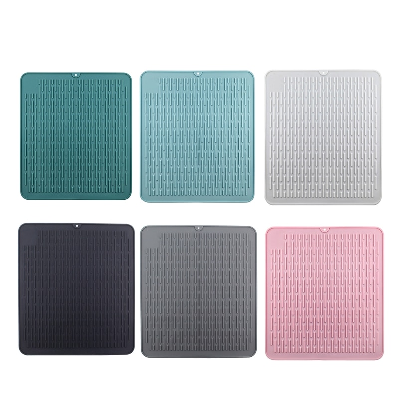Silicone Dish Drying Mat Table Mat Placemat Kitchen Drying Mats For Dishes Heat
