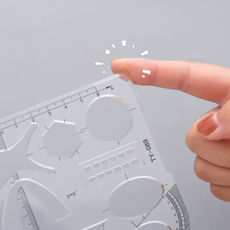 1 Pc Clear Geometry Ruler Architectural Templates Drawing Template Template Architecture Hollow Drafting Ruler Shapes