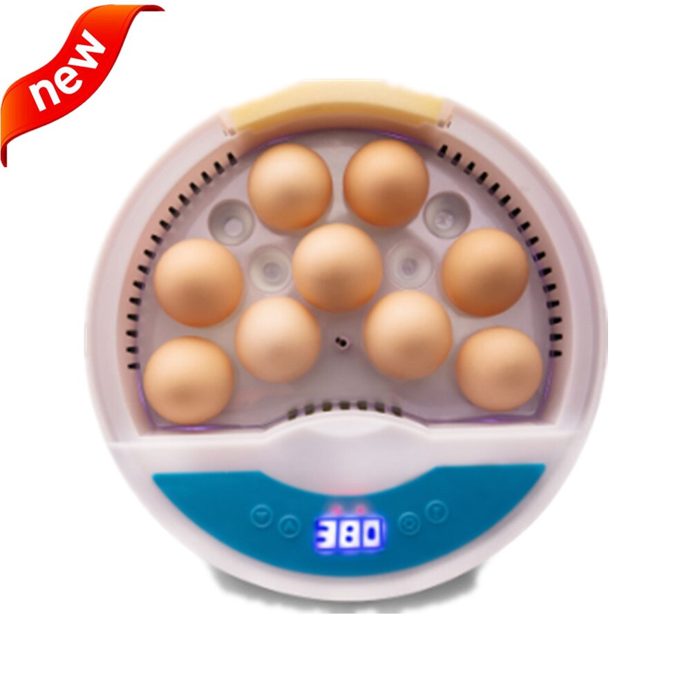 Magicfly digital mini fuldautomatisk ægkubator 9 æg fjerkræ ruger til kyllingand vagtel fugle