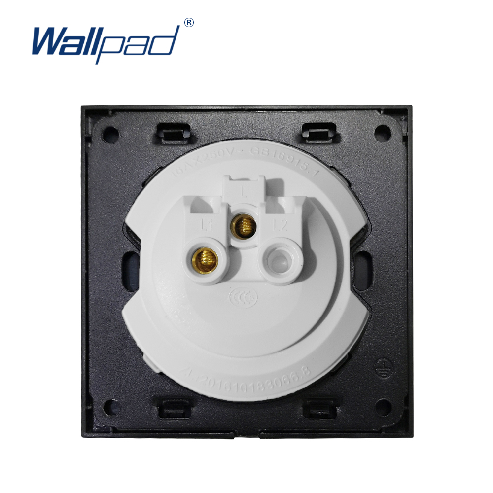 Wallpad L6 LED 1 Gang 1 Way Random Click Push Button Wall Light Switch With LED Indicator White Tempered Glass Panel