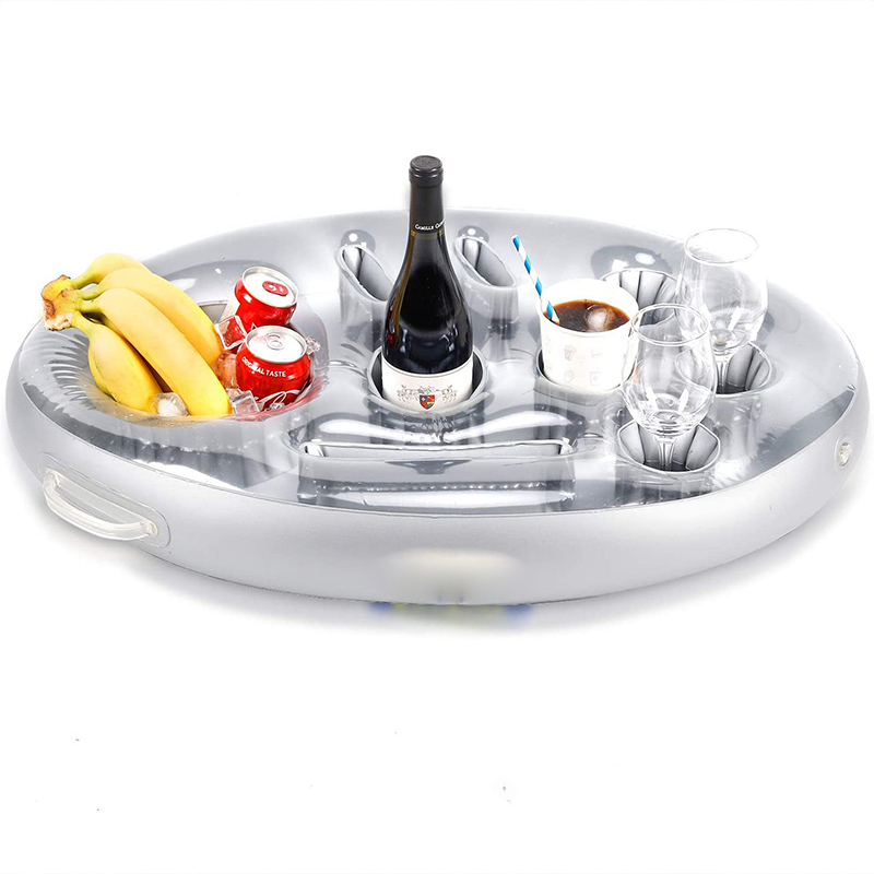 Asiento de taza flotante para piscina, cubo de hielo para de agua, bebida, almohadilla de cerveza, posavasos inflable, suministros para piscina de verano