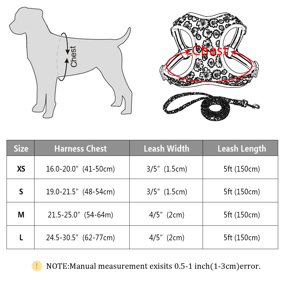 Nylon Hond Harnas Geen Pull Huisdier Harnassen en Leash Set Hond Puppy Harnas Vest Leash voor Kleine Honden Chihuahua Franse bulldog