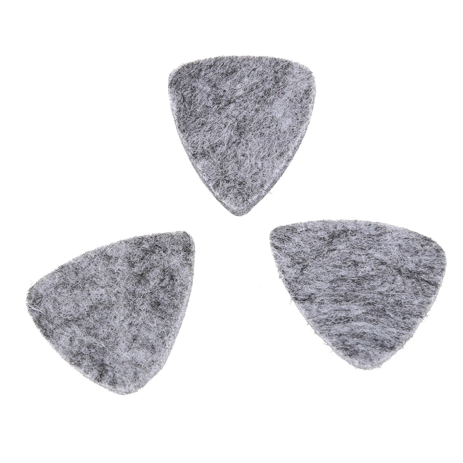 10 stuks zachte, harde ukelele plectrums van wolvilt, mandoline en gitaar, in de kleuren grijs en zwart