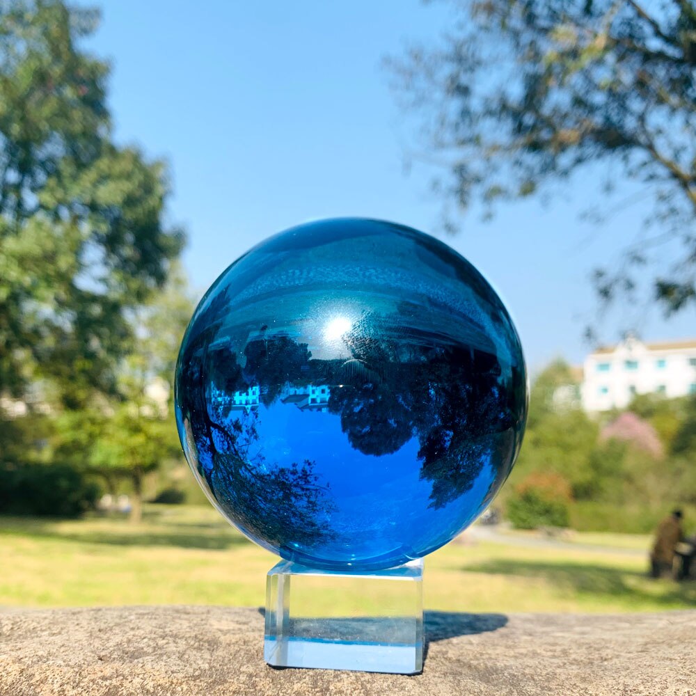 70 80 100mm Lake Blue Crystal Glas Foto Magic Ball Grandado