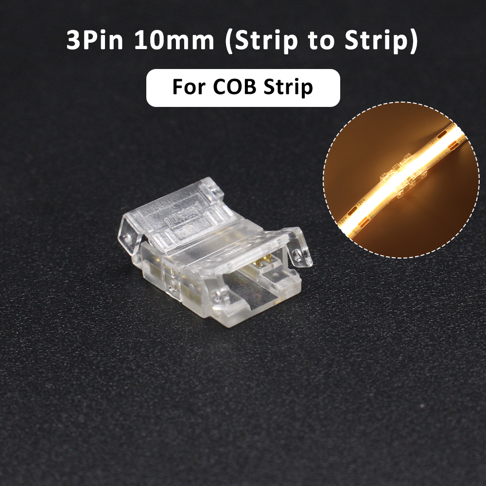 Conector de tira LED COB de 2 pines, 3 pines, 4 pines, Terminal de cable de extensión, conectores LED para luces de cinta flexibles RGB CCT COB de 5mm, 8mm y 10mm: Azul