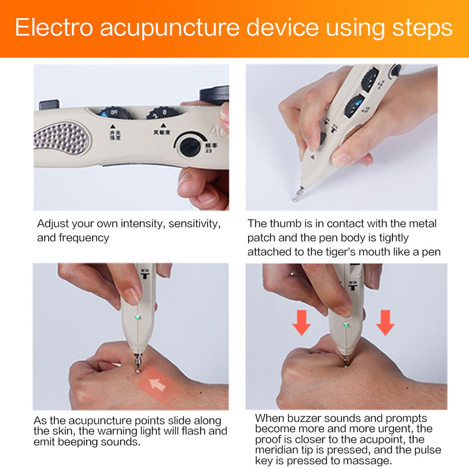 Oplaadbare Meridiaan Acupunctuur Pen Handheld Acupunctuurpunt Massage Pen Met Digitale Display Spier Stimulator Apparaat