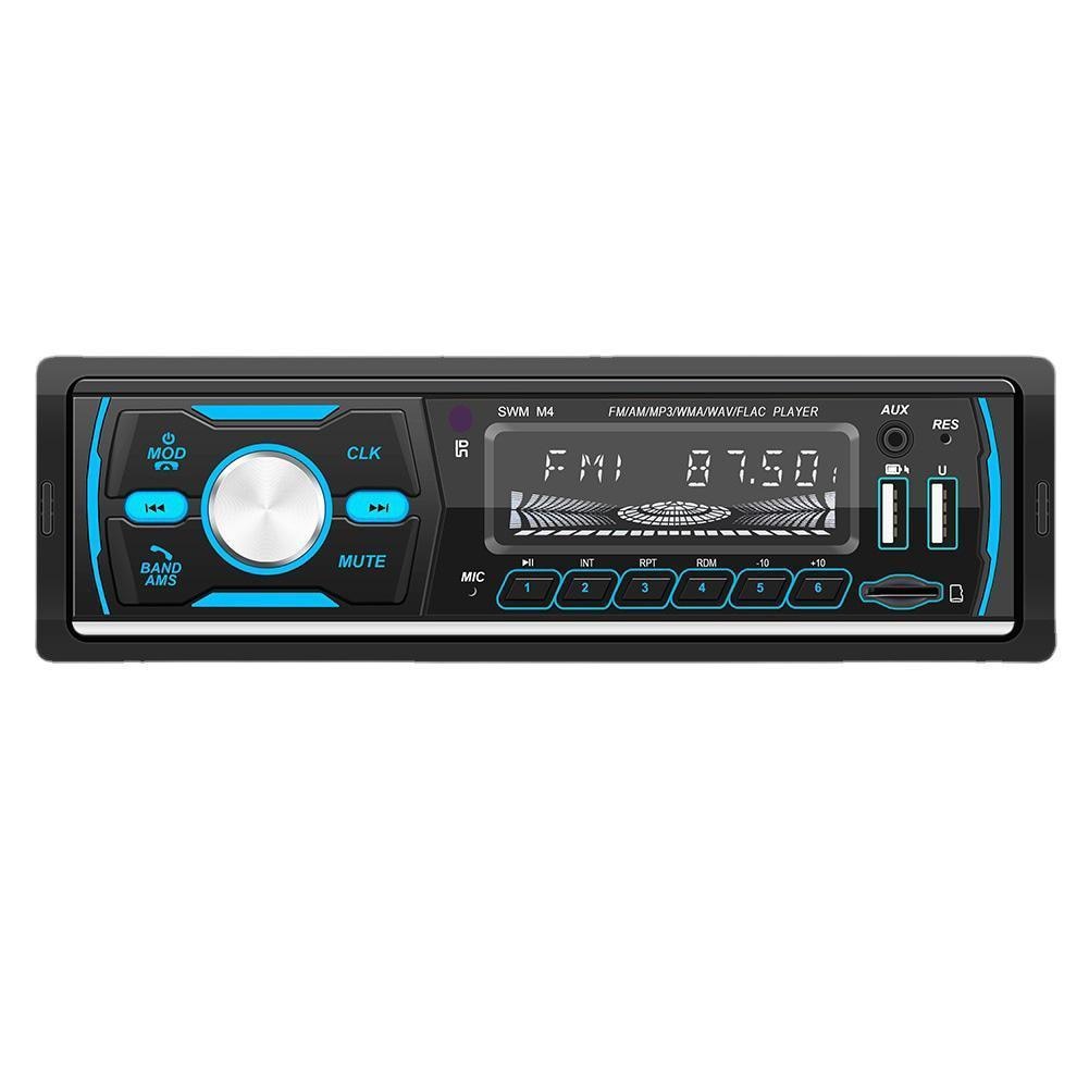 DAB+ RDS AM FM Car Radio MP3 Player 1 DIN Stereo Bluetooth USB SD AUX Head Unit Support Phone Charging 7 Colors Button