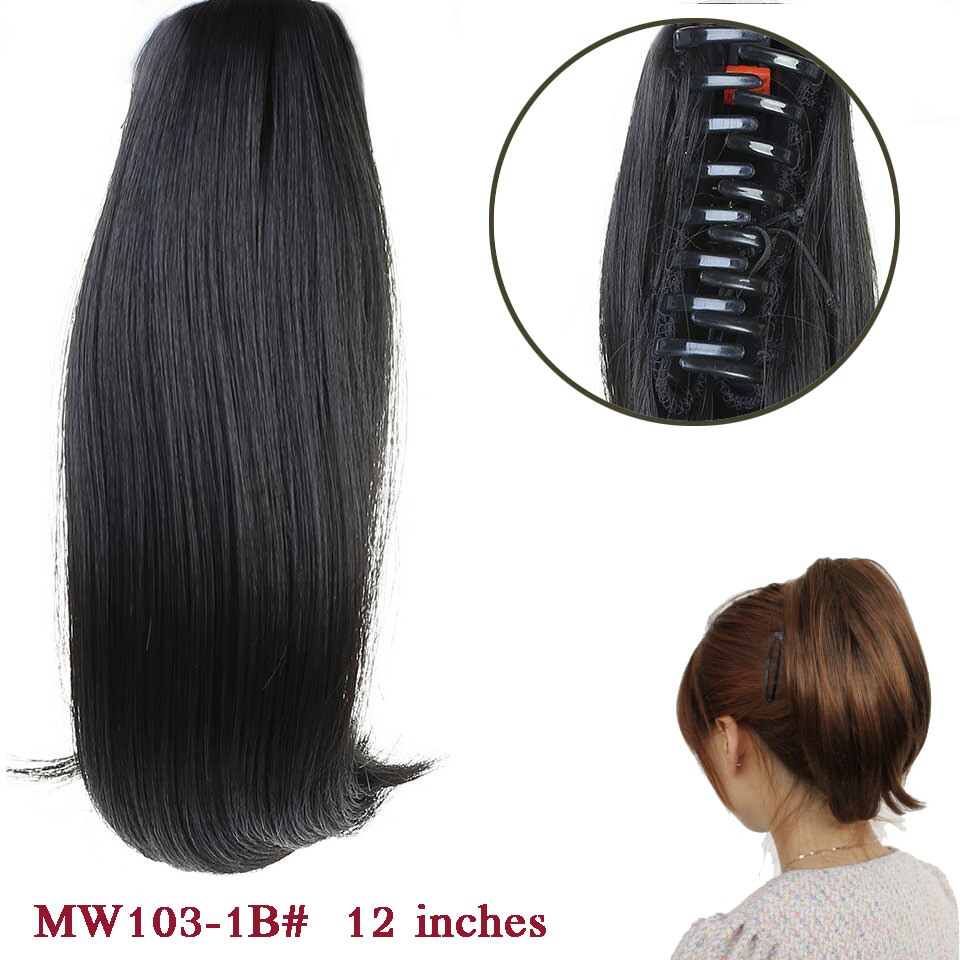 Coleta rizada corta para mujer, coleta negra o marrón, pelo sintético ondulado, coletas pequeñas de 10 pulgadas: 2