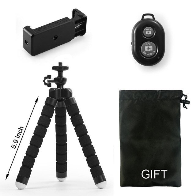 Duszake I8 Mini Statief Voor Telefoon Camera Selfie Stok Statief Voor Telefoon Stand Flexibele Mini Statief Voor iPhone Xiaomi Mobiele telefoon: Tripod Set