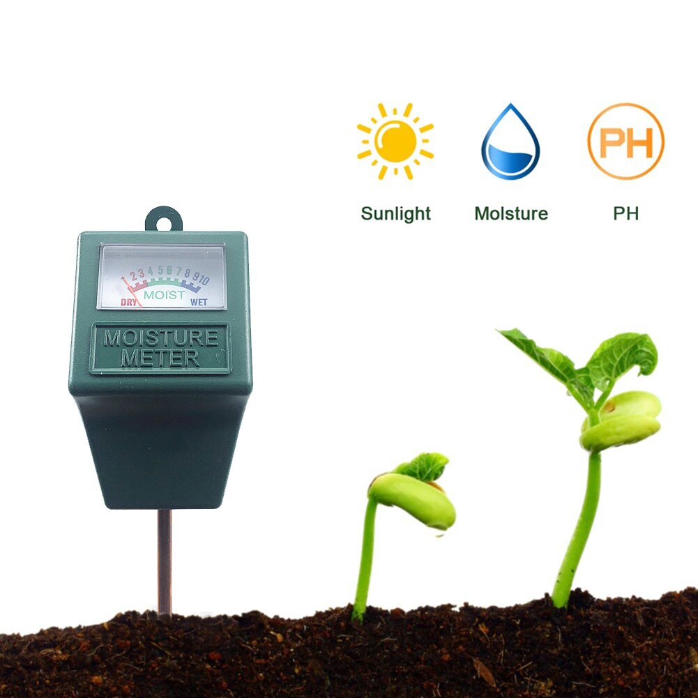 Soil PH Meter 3 In 1 Soil Water Moisture PH Meter Acidity Humidity PH Tester Garden Plants Flowers Moisture Testing Instrument