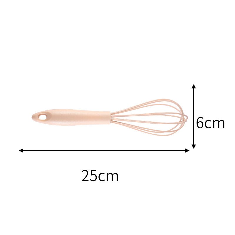 Visp manuell äggvisp mixer halkfri lätt att rengöra äggvisp mjölkskummare kök matlagning bakpryl: Rosa 25cm