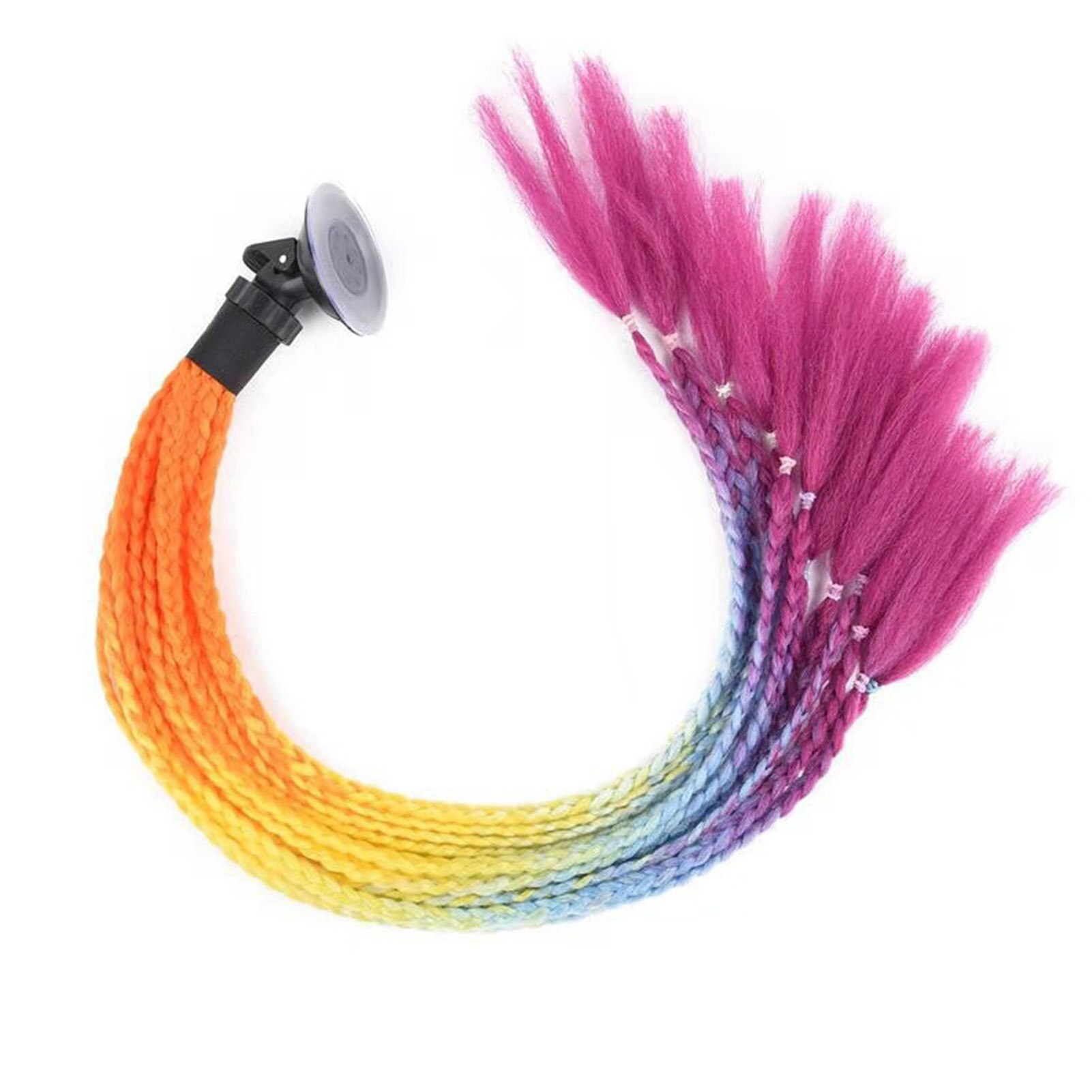 Casco de motocicleta con trenzas para mujer, casco , Peluca de cola de caballo para motocicleta, cascos de moto, 7 casco de colores, trenza sucia: B