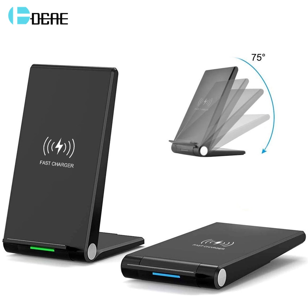 Dcae 15W Snelle Draadloze Oplader Voor Iphone 11 Max Xs Xr X 8 Airpods Pro Usb C Opvouwbare Qi opladen Pad Stand Voor Samsung S10 S20