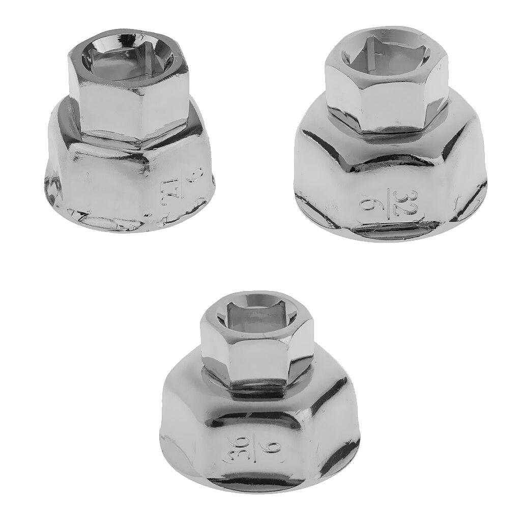3 Pieces 27mm-36mm Oil/Fuel Filter Socket Wrench Hexagon 1/2'' Drive