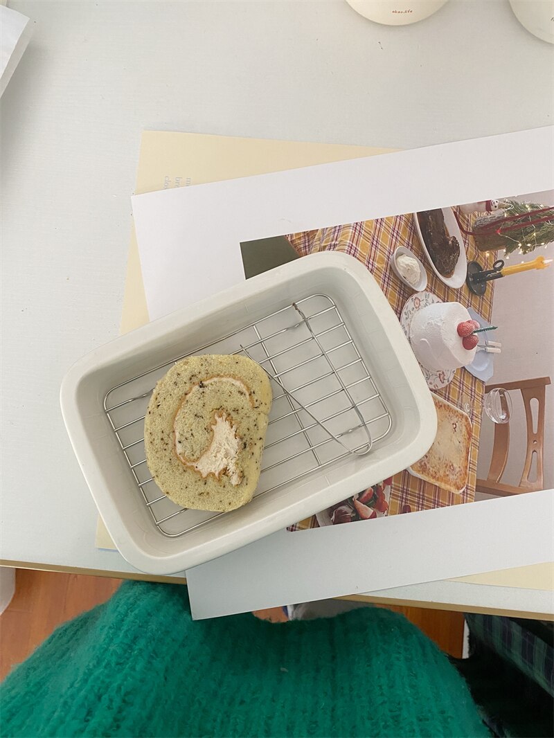 Bakeware Dessert Plates 750/1000/1300ML Dessert Deep Plate Ceramic Breakfast Dishes For Serving Food Platos тарелки для еды: 750ml